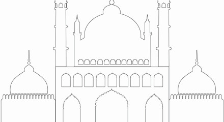 Masjid / Moschee zum ausmalen für Kinder 4