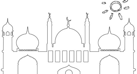 Masjid / Moschee zum ausmalen für Kinder 5