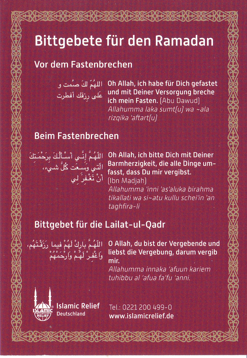 Bittgebete für den Ramadan